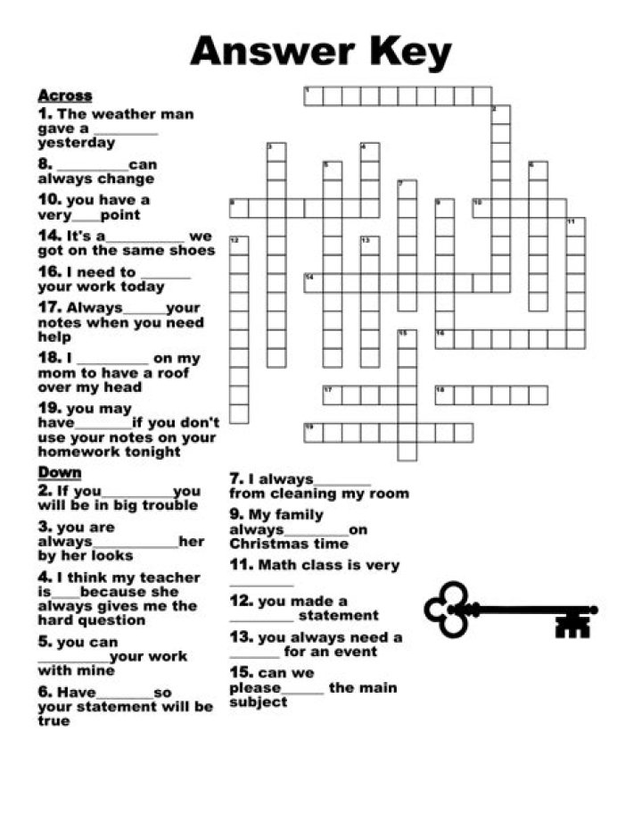 Key Ring Crossword Puzzle For Word Wizards And Puzzle Enthusiasts