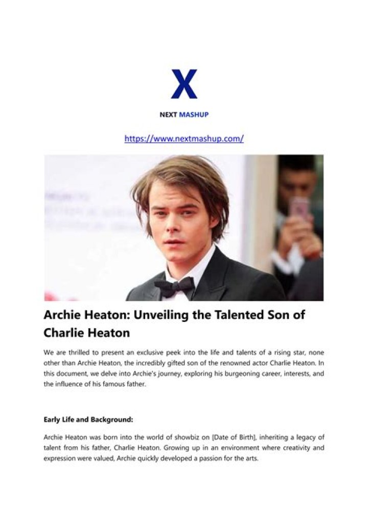 Unveiling Charlie Heaton's Son: Discoveries And Insights